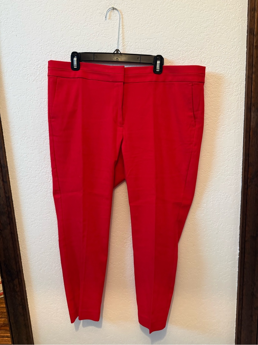 LOFT Women’s Red Tailored Ponte Ankle Pants
